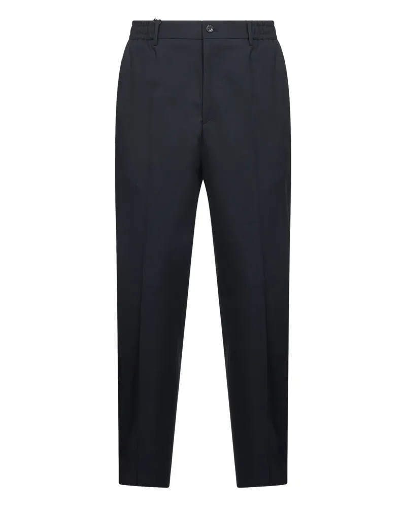 Tagliatore elasticated waistband pressed trousers - Blau Blau