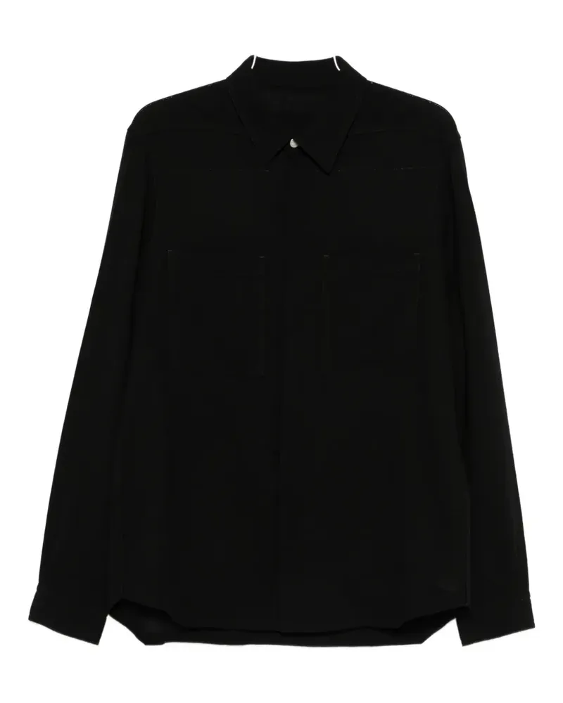 Rick Owens Klassische Hemdjacke - Schwarz Schwarz