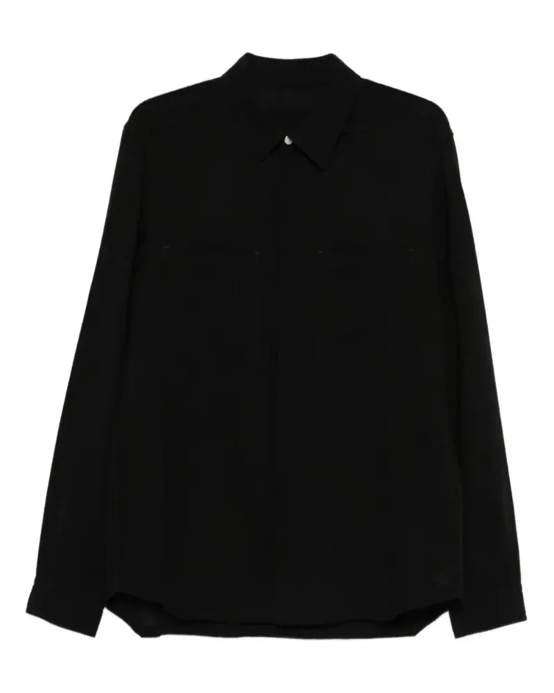 Rick Owens Klassische Hemdjacke - Schwarz Schwarz