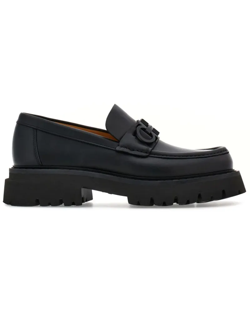 Ferragamo Florian Loafer mit eckiger Kappe - Schwarz Schwarz