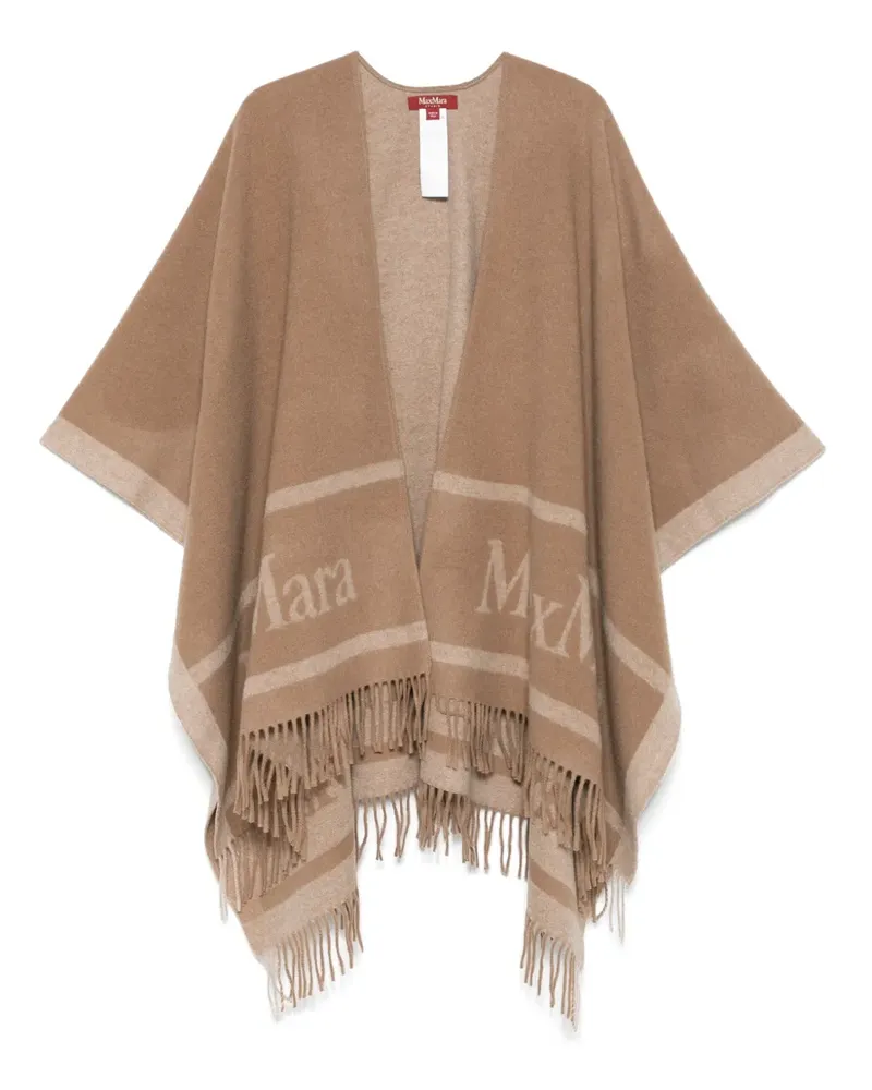 Max Mara Poncho aus Wolle - Braun Braun