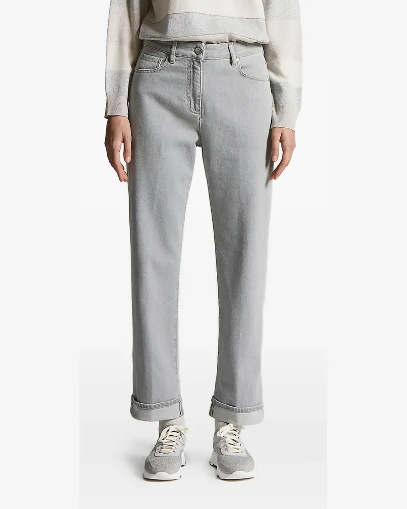 Peserico Jeans mit Logo-Patch - Grau Grau