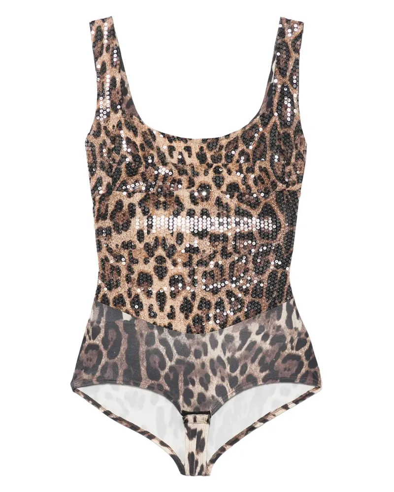 ATU Body Couture Body mit Leoparden-Print - Braun Braun