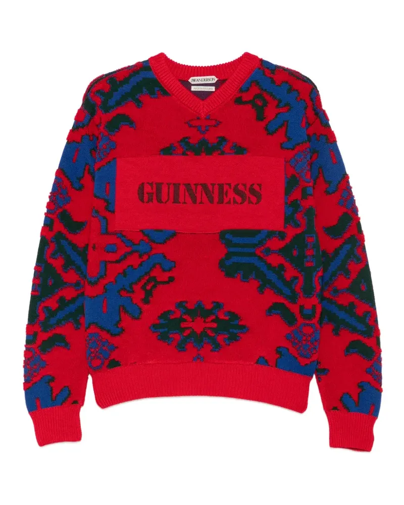 J.W.Anderson Guinness Pullover mit Intarsien-Muster - Rot Rot