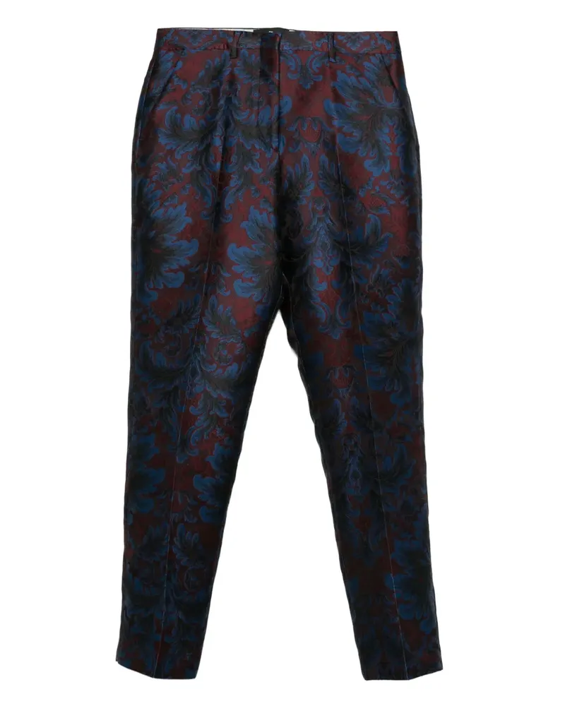 Etro Hose mit Damask-Print - Blau Blau