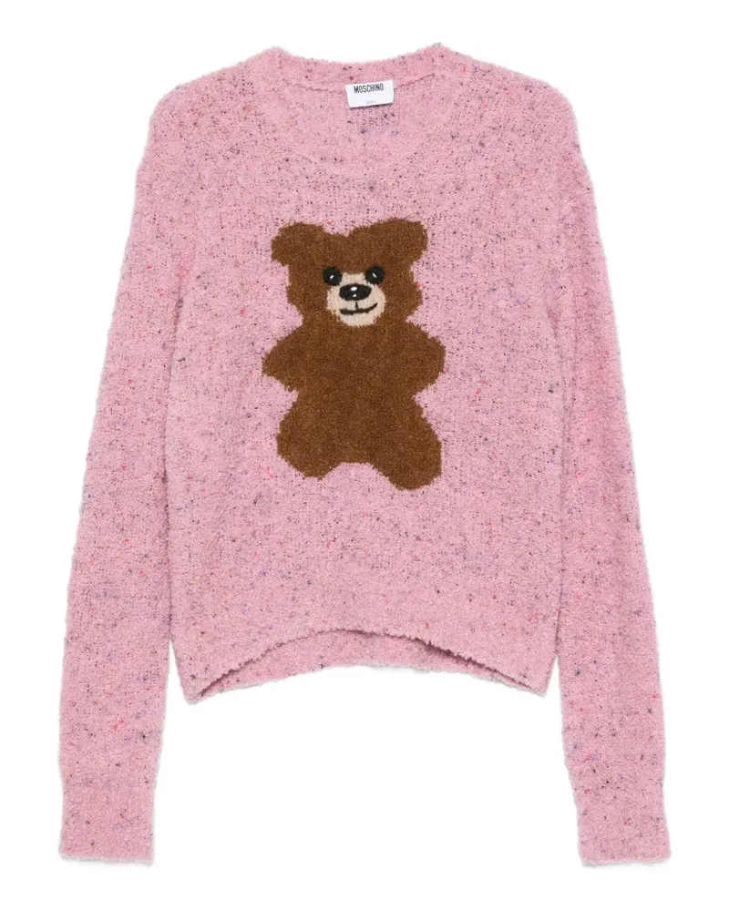 Moschino Teddy Bear round-neck sweater - Rosa Rosa