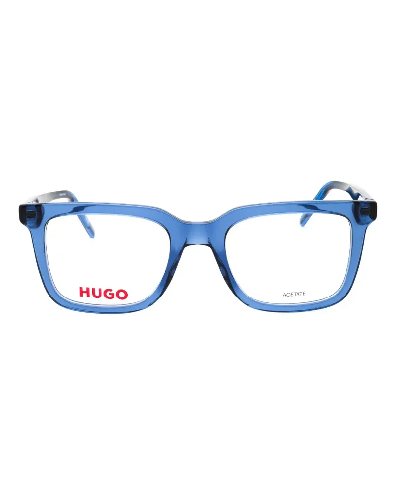 HUGO BOSS Brille mit eckigem Gestell - Blau Blau