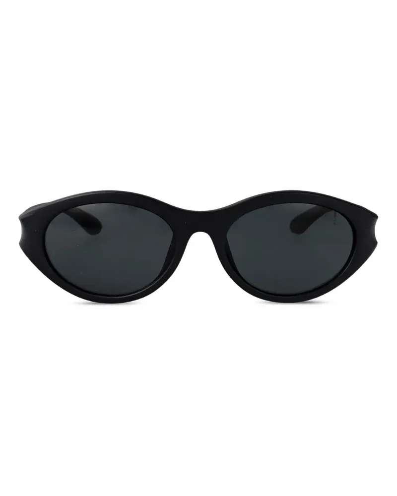 Diesel Sonnenbrille mit ovalem Gestell - Schwarz Schwarz