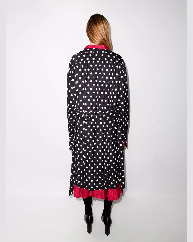 Balenciaga Gepunktetes Kleid - Schwarz Schwarz