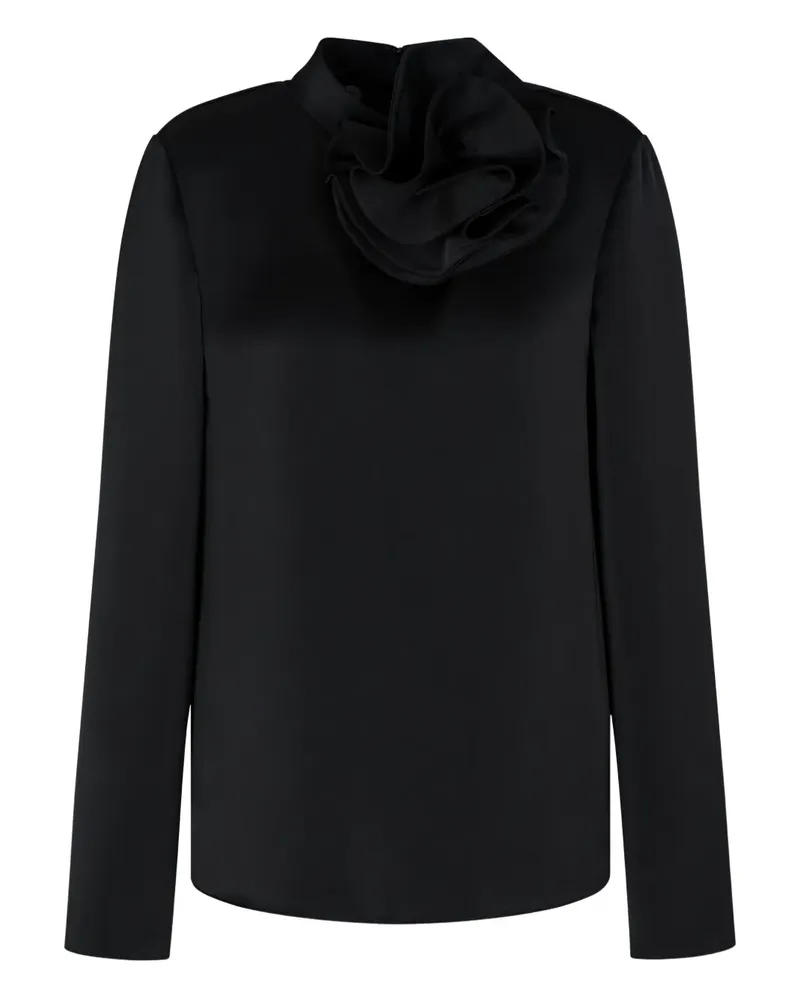Emporio Armani Bluse mit Rüschen - Schwarz Schwarz