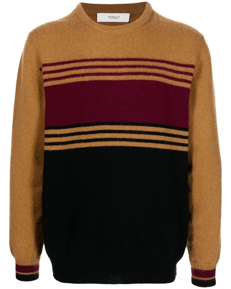 Pringle of Scotland Pullover in Colour-Block-Optik - Schwarz Schwarz