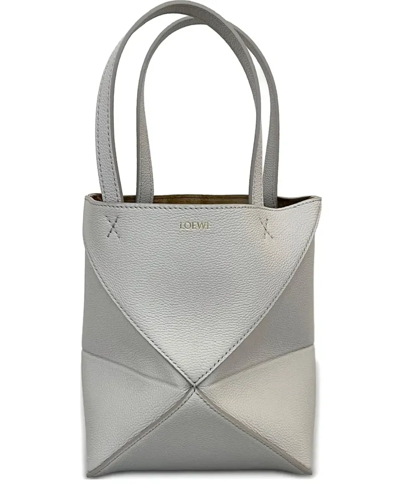 Loewe mini Puzzle Fold tote bag - Grau Grau