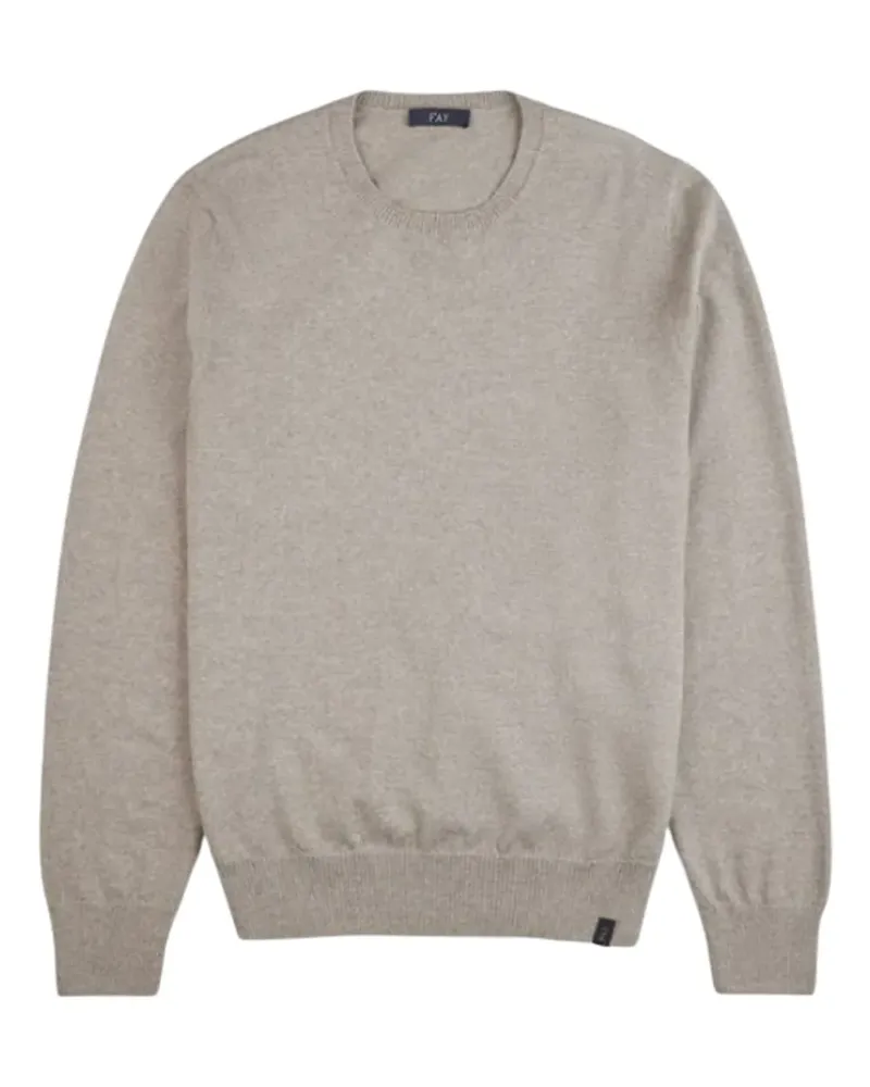 Fay Pullover mit rundem Ausschnitt - Grau Grau