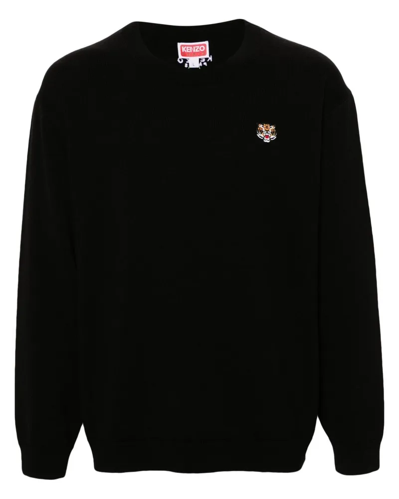 Kenzo Lucky Tiger Wollpullover - Schwarz Schwarz