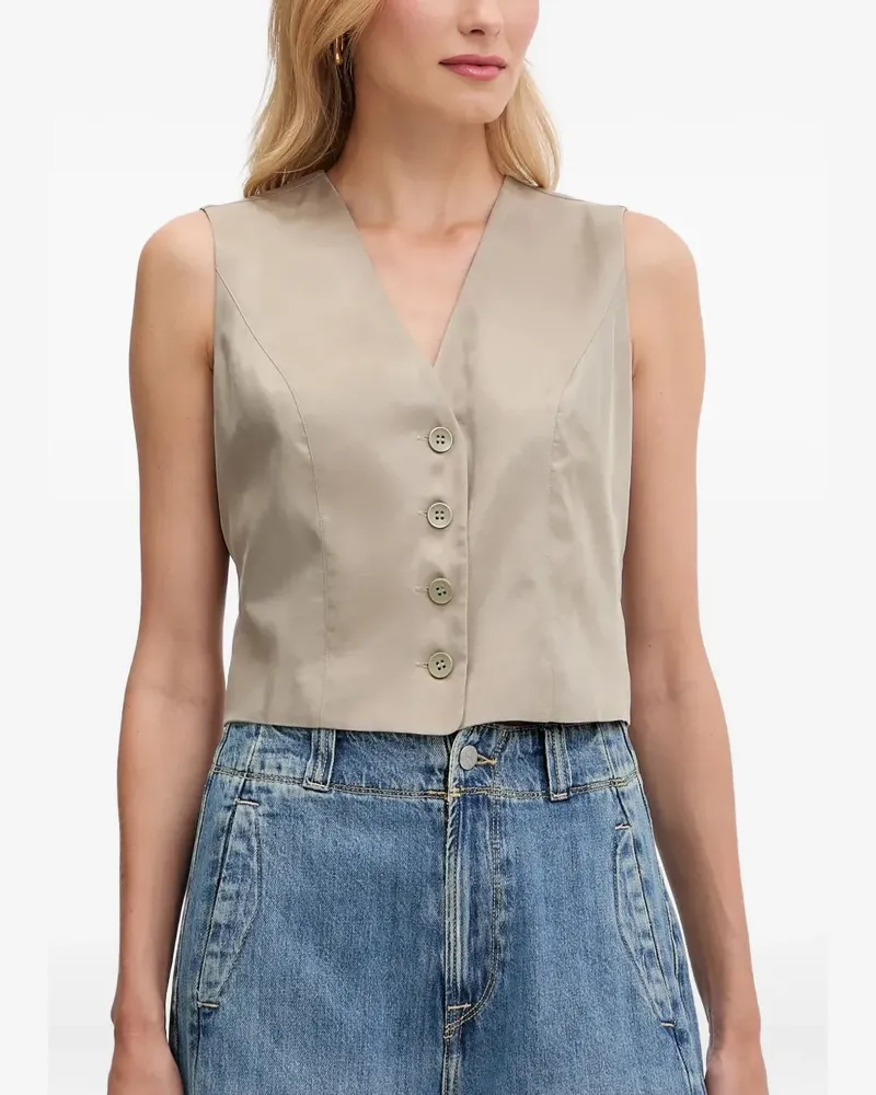 Guess Top mit Knopfverschluss - Nude Nude