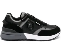 Sneakers mit Logo-Patch - Schwarz