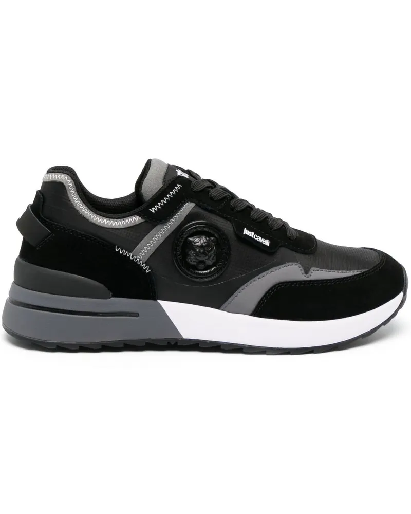 Just Cavalli Sneakers mit Logo-Patch - Schwarz Schwarz