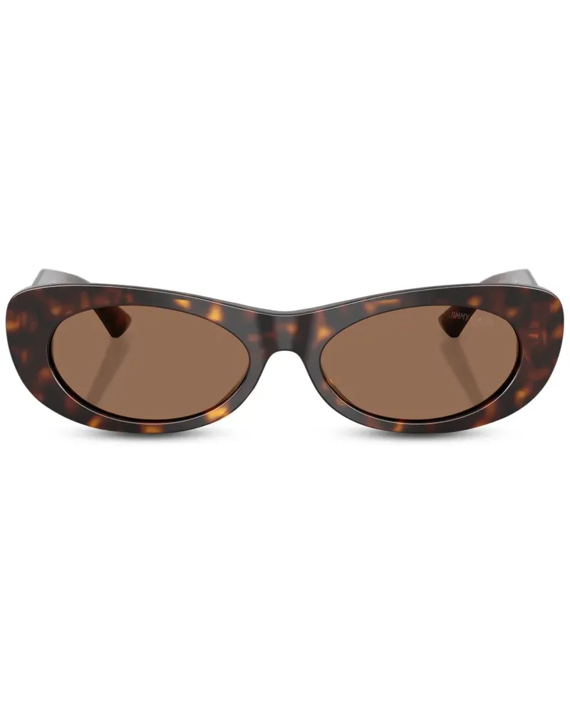 Jimmy Choo Sonnenbrille mit Logo-Schild - Grün Grün