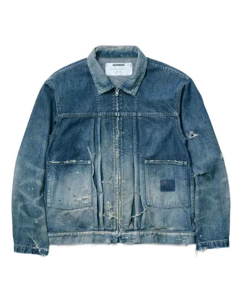 Neighborhood distressed denim jacket - Blau Blau