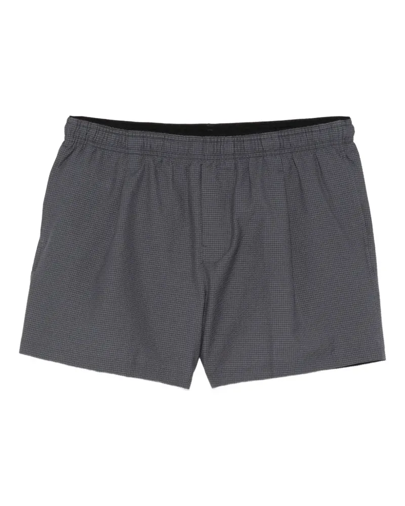 Our Legacy check swim shorts - Grau Grau