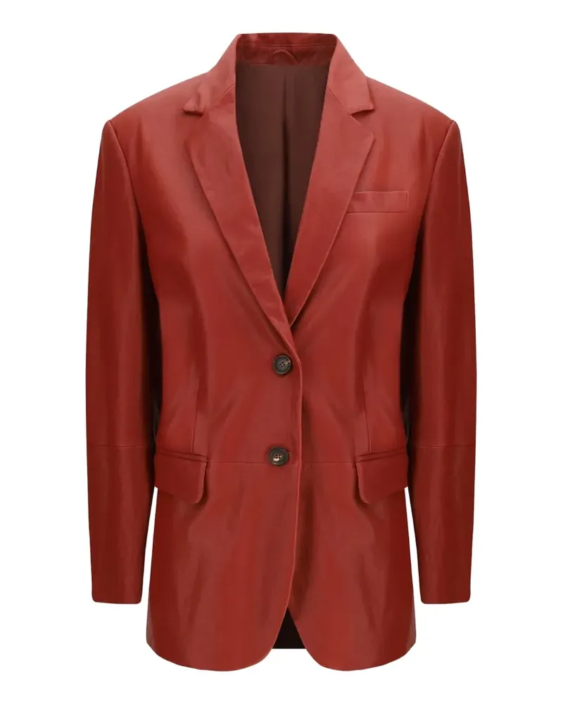 Brunello Cucinelli Blazer aus Leder - Rot Rot