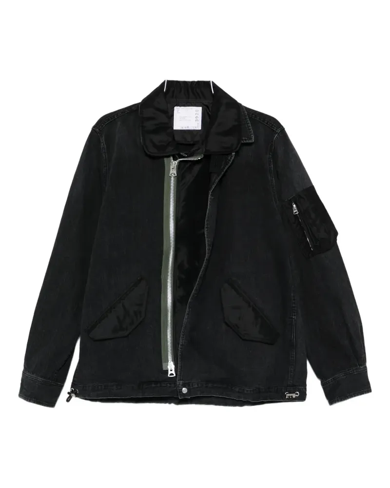 Sacai zip-up jacket - Schwarz Schwarz