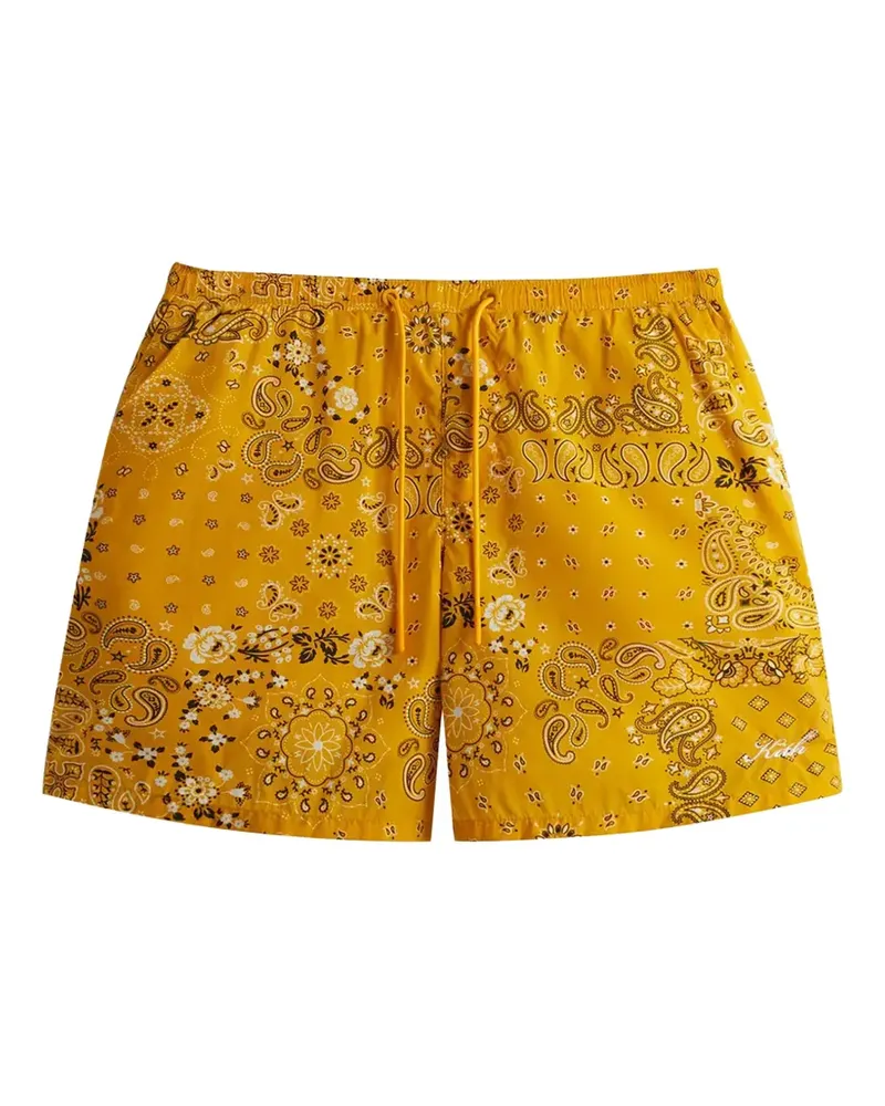 KITH Paisley Collins swim shorts - Gelb Gelb