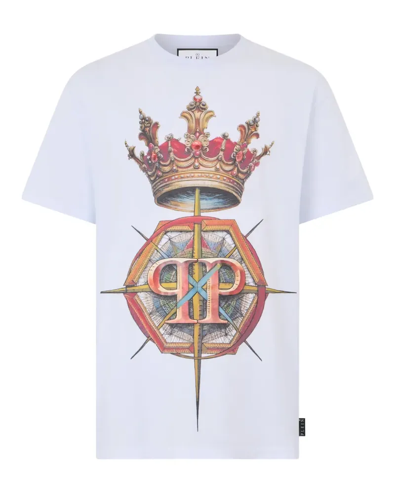 Philipp Plein crown-print T-shirt - Weiß Weiß
