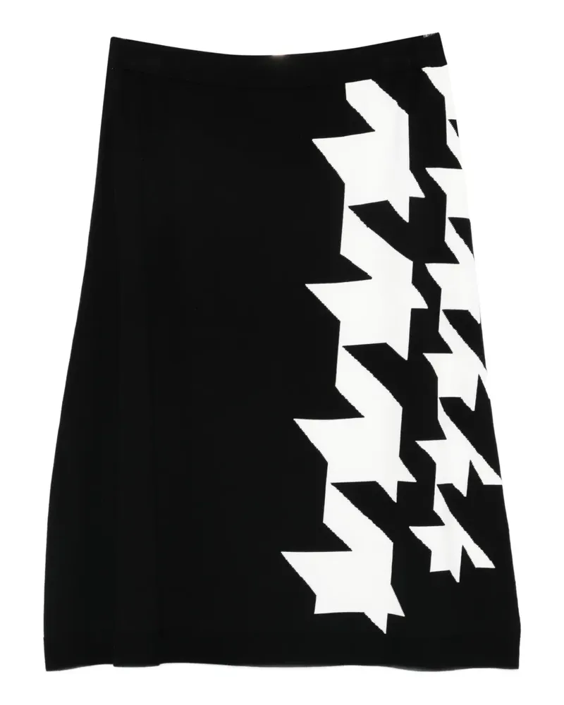 Marina Rinaldi Gemusterter Minirock - Schwarz Schwarz