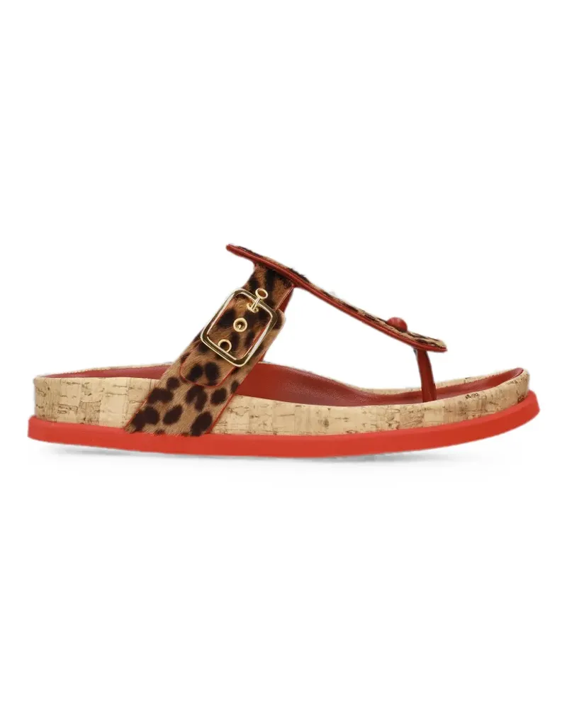 Premiata ponyhide thong sandals - Nude Nude