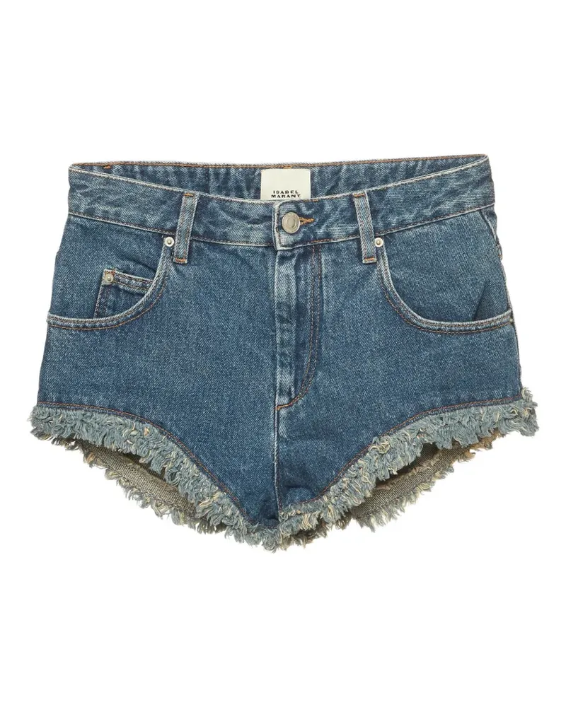 Isabel Marant Eneidao Jeans-Shorts mit Fransen - Blau Blau