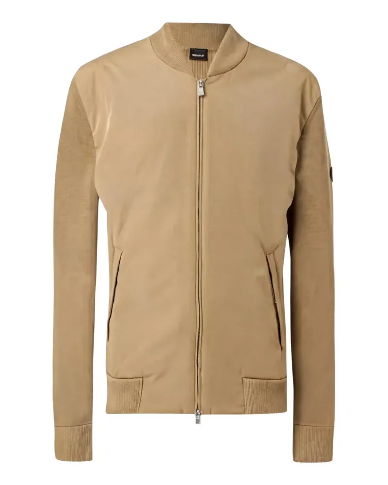 HUGO BOSS C-Ubaio zip-up panelled sweater - Nude Nude