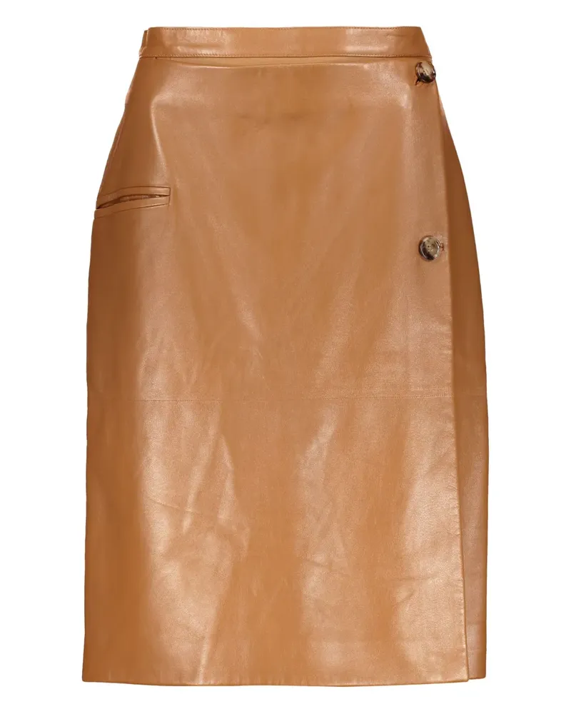 Burberry Klassischer Lederrock - Braun Braun