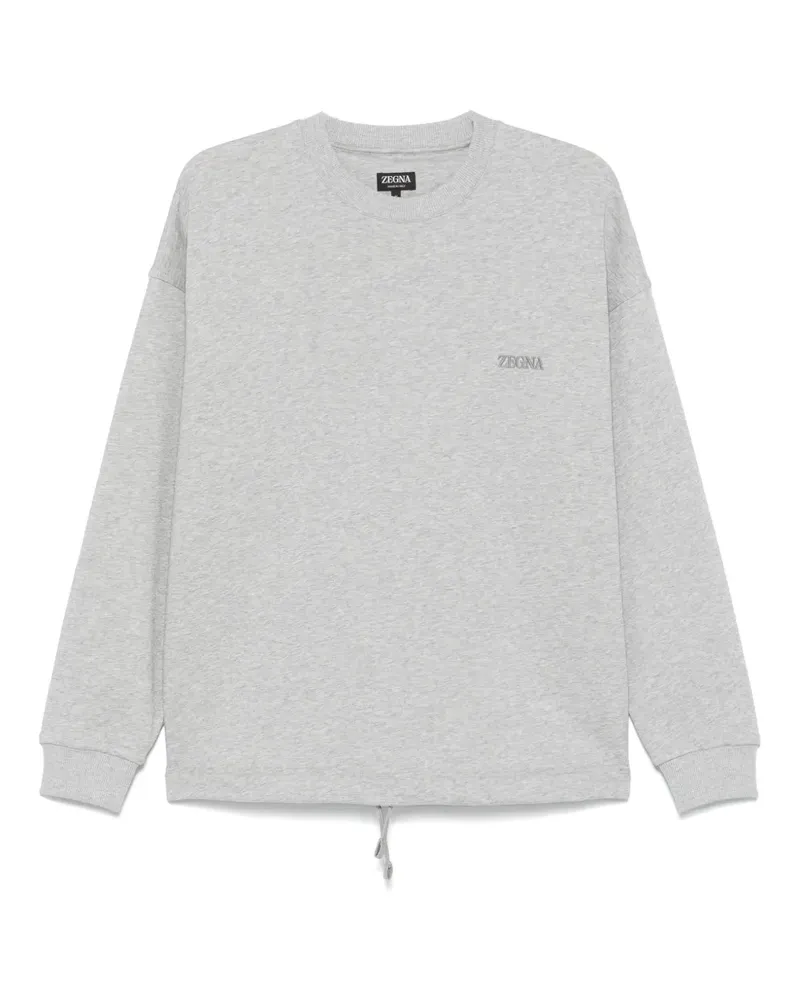 Ermenegildo Zegna Sweatshirt mit Logo-Stickerei - Grau Grau