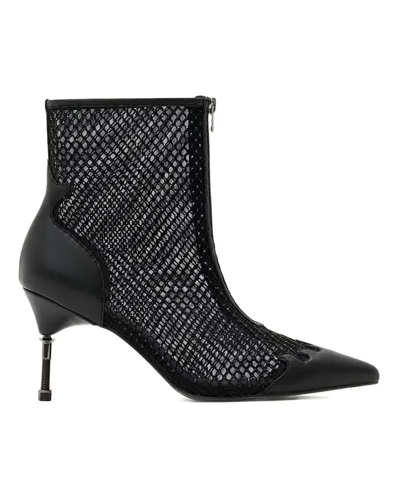 AllSaints Natasha mesh high-heel ankle boots - Schwarz Schwarz