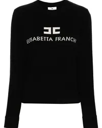 Elisabetta Franchi Pullover mit Logo-Intarsie Schwarz