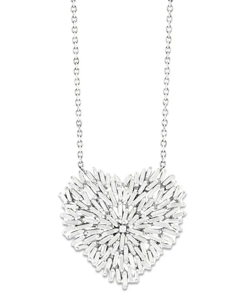 Suzanne Kalan Halskette mit Diamant-Herz - Silber Silber