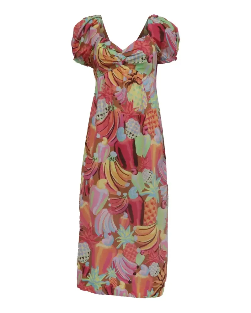 FARM Rio Fruit Salad Midikleid - Rot Rot