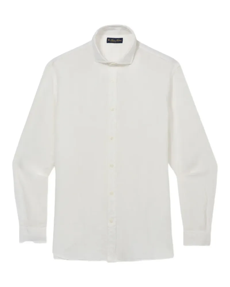 Brooks Brothers Hemd aus Leinen - Weiß Weiß