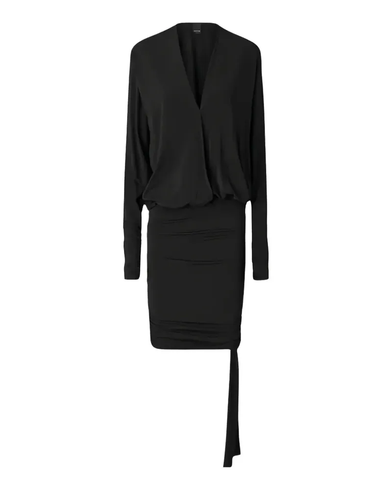 Pinko ruched draped-detail mini dress - Schwarz Schwarz