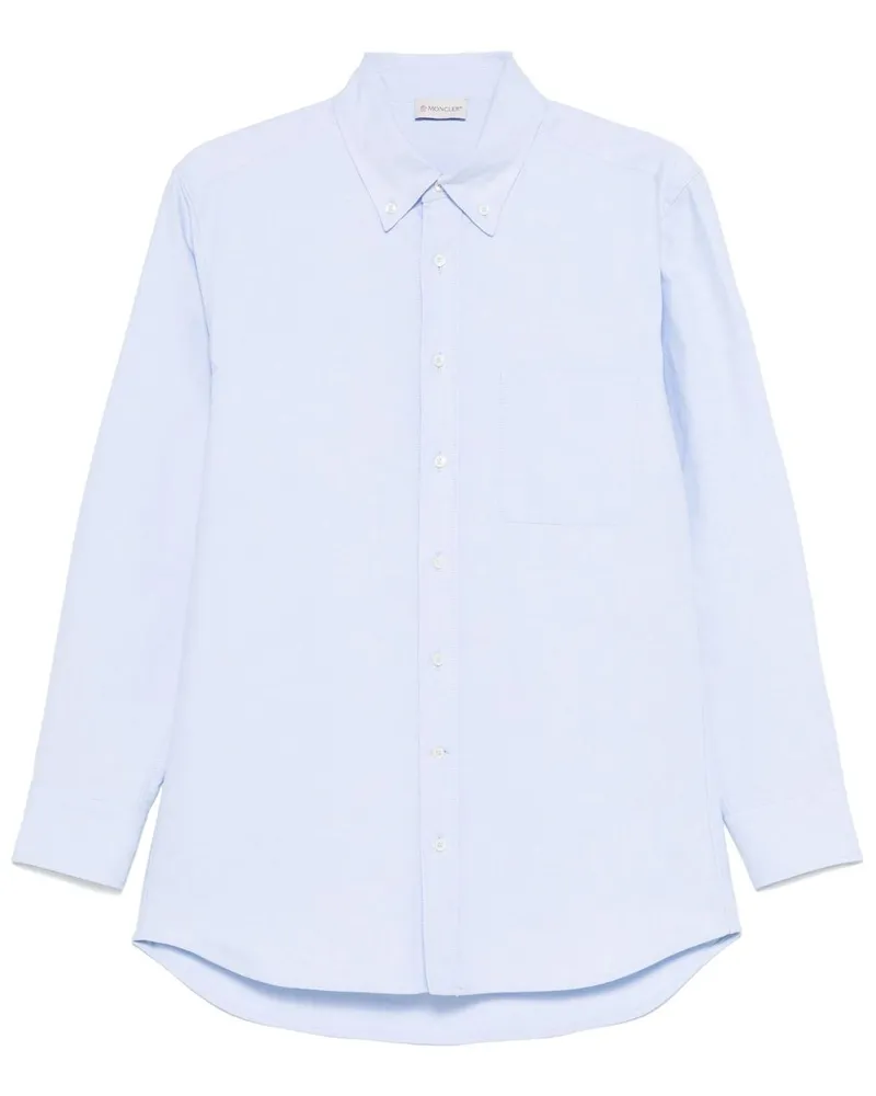 Moncler Hemd mit Logo-Patch - Blau Blau