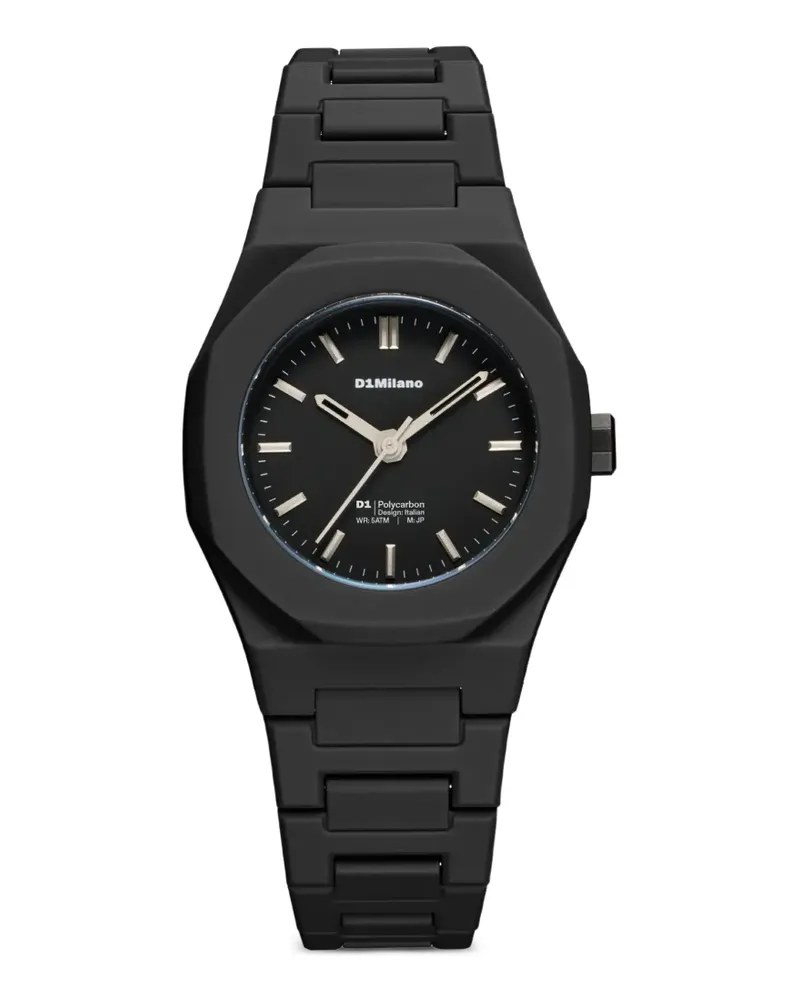 D1 Milano Polycarbon Armbanduhr 32mm - Schwarz Schwarz