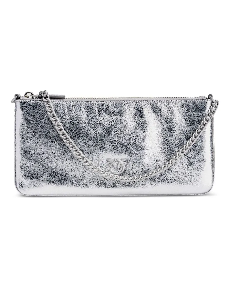 Pinko Horizontal Flat Shopper Silber