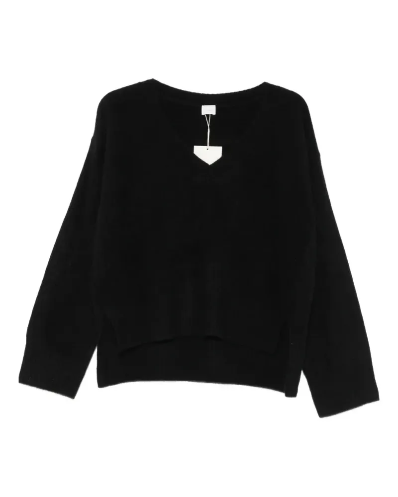 C.T.plage Pullover mit V-Ausschnitt - Schwarz Schwarz