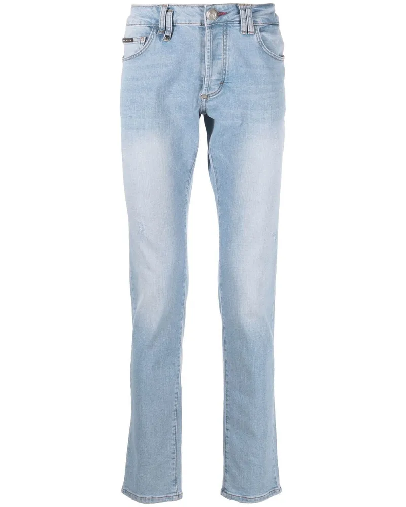 Philipp Plein Klassische Slim-Fit-Jeans - Blau Blau