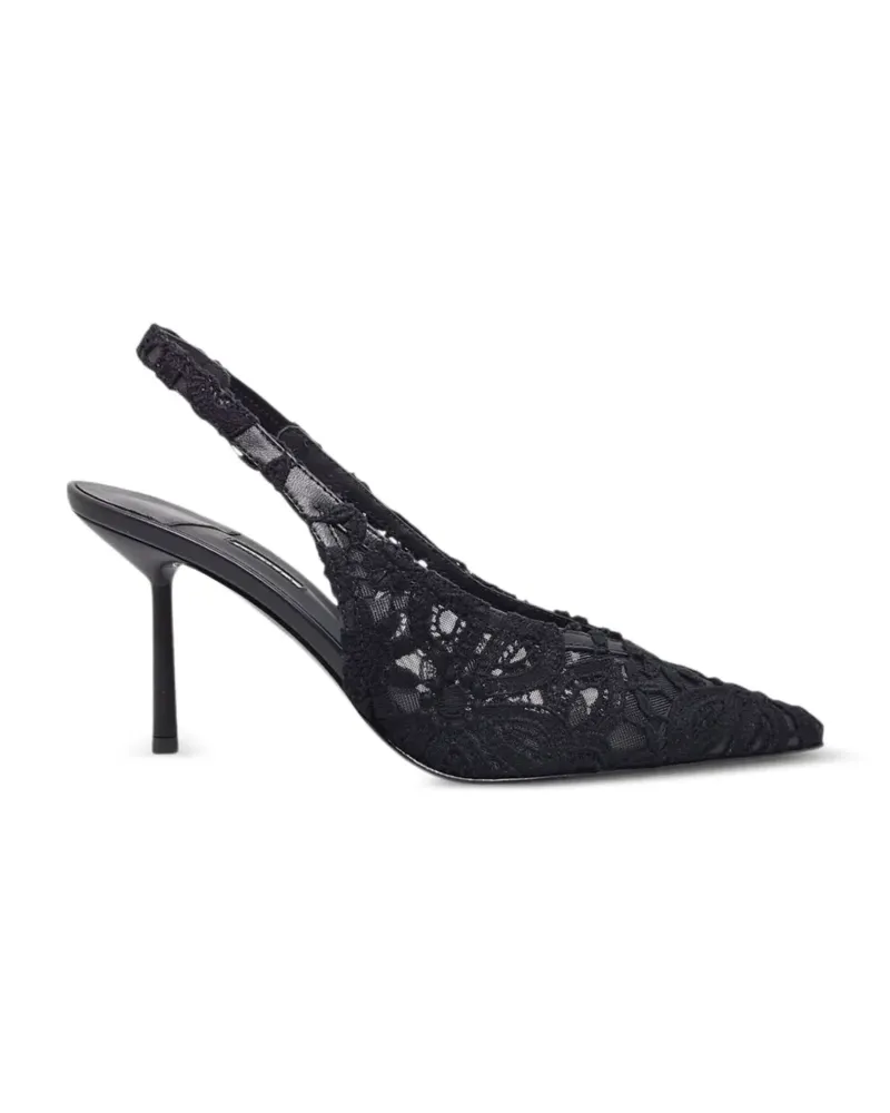 Le Silla Slingback-Pumps mit Spitze - Schwarz Schwarz