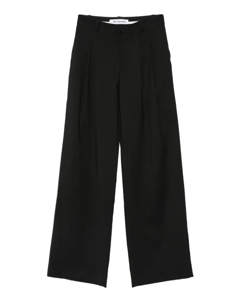 Won Hundred Camille pleated trousers - Schwarz Schwarz