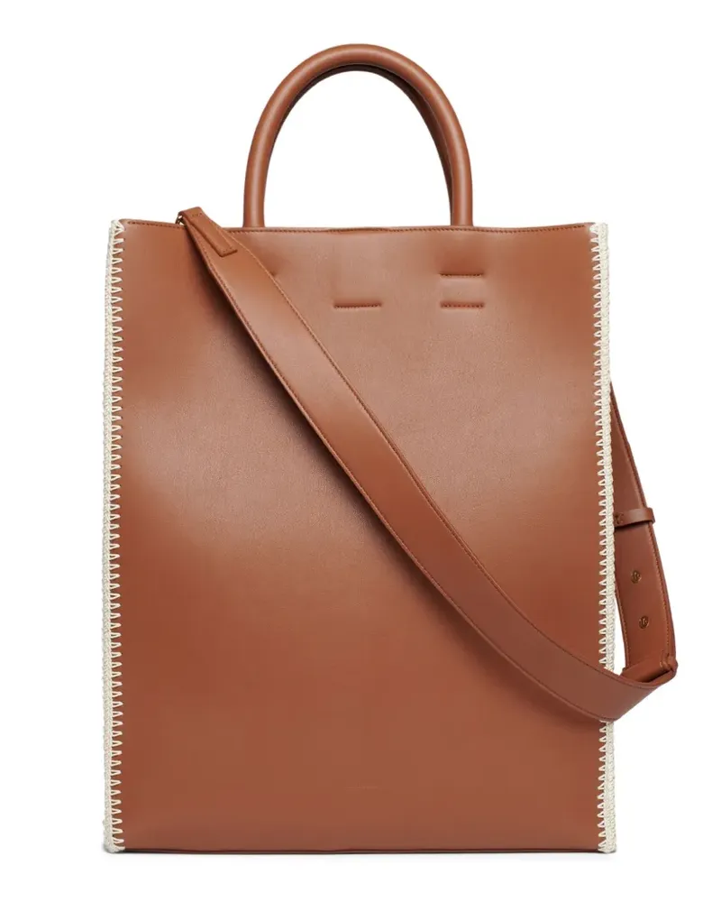Nanushka The Compass Tote Bag mit gehäkeltem Detail - Braun Braun