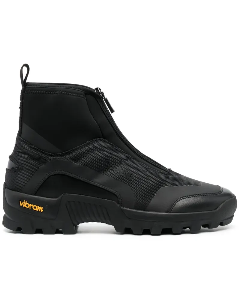 Ganni High-Top-Sneakers mit Reißverschluss - Schwarz Schwarz