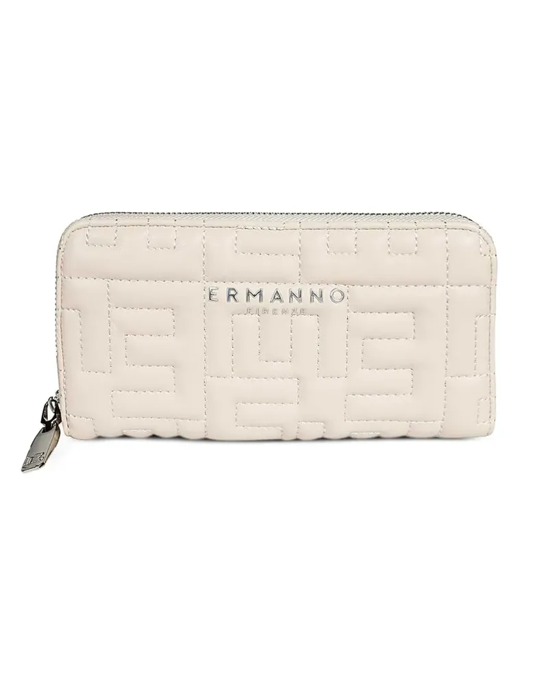Ermanno Scervino Geometrisches Portemonnaie mit Steppung - Nude Nude
